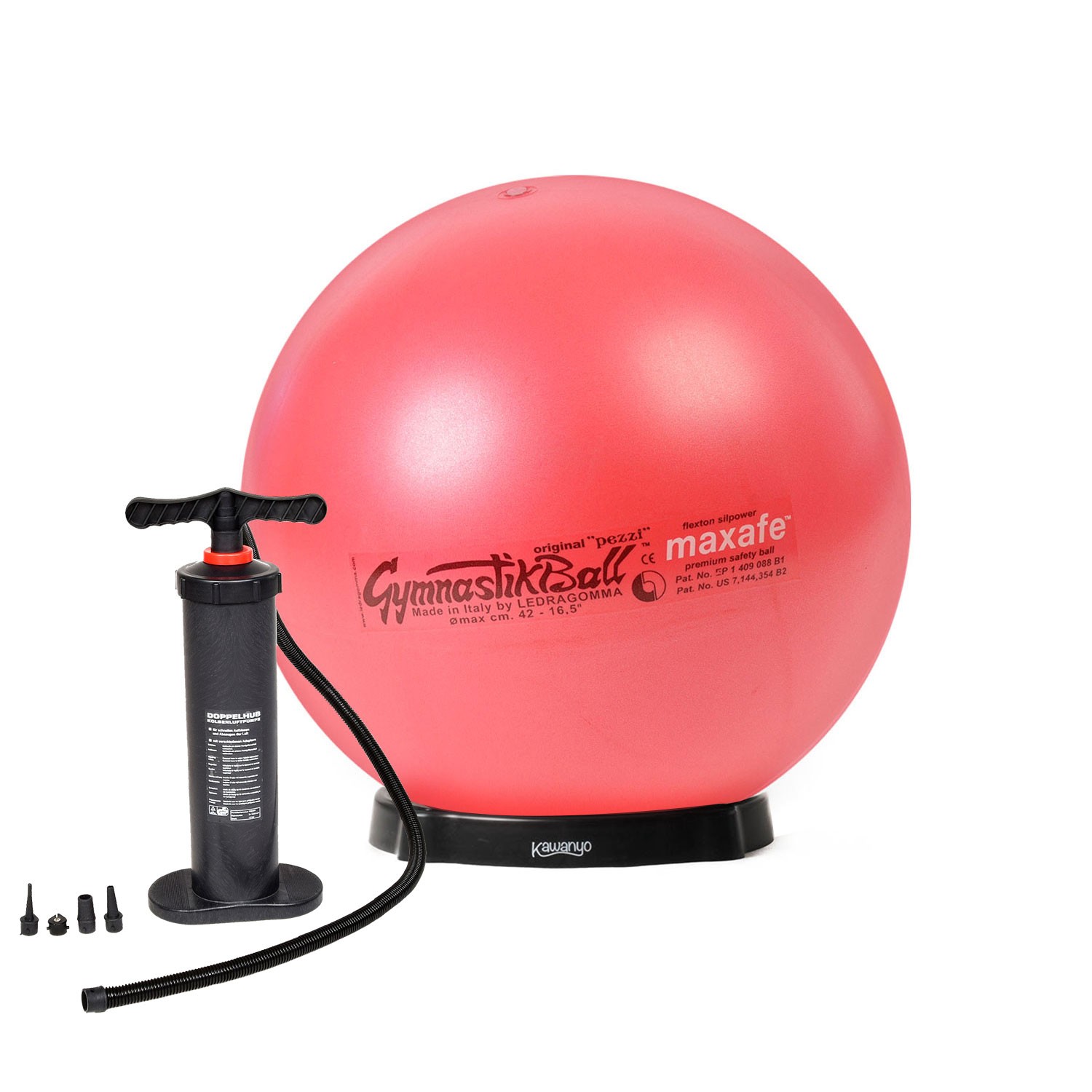 Original Pezzi® Gymnastikball MAXAFE m. Standpumpe u. Ballschale Original Pezzi® Gymnastikball MAXAFE m. Standpumpe u. Ballschale