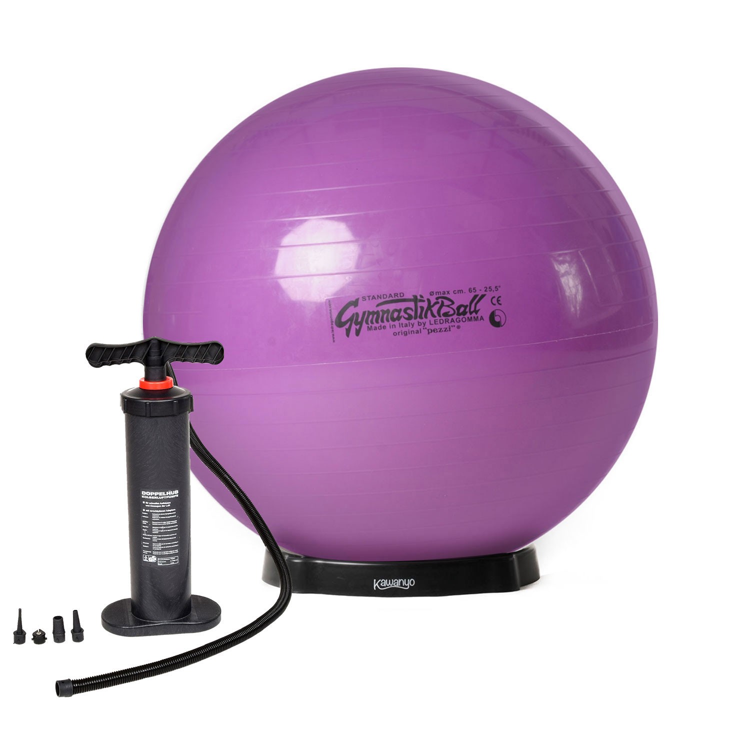 Original Pezziball STANDARD m. Standpumpe und Ballschale Original Pezziball STANDARD m. Standpumpe und Ballschale