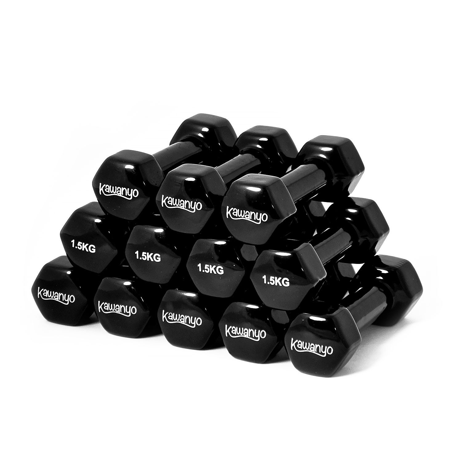 Kawanyo 6 Paar Vinyl Hantel, 1.5kg Kawanyo 6 Paar Vinyl Hantel, 1.5kg