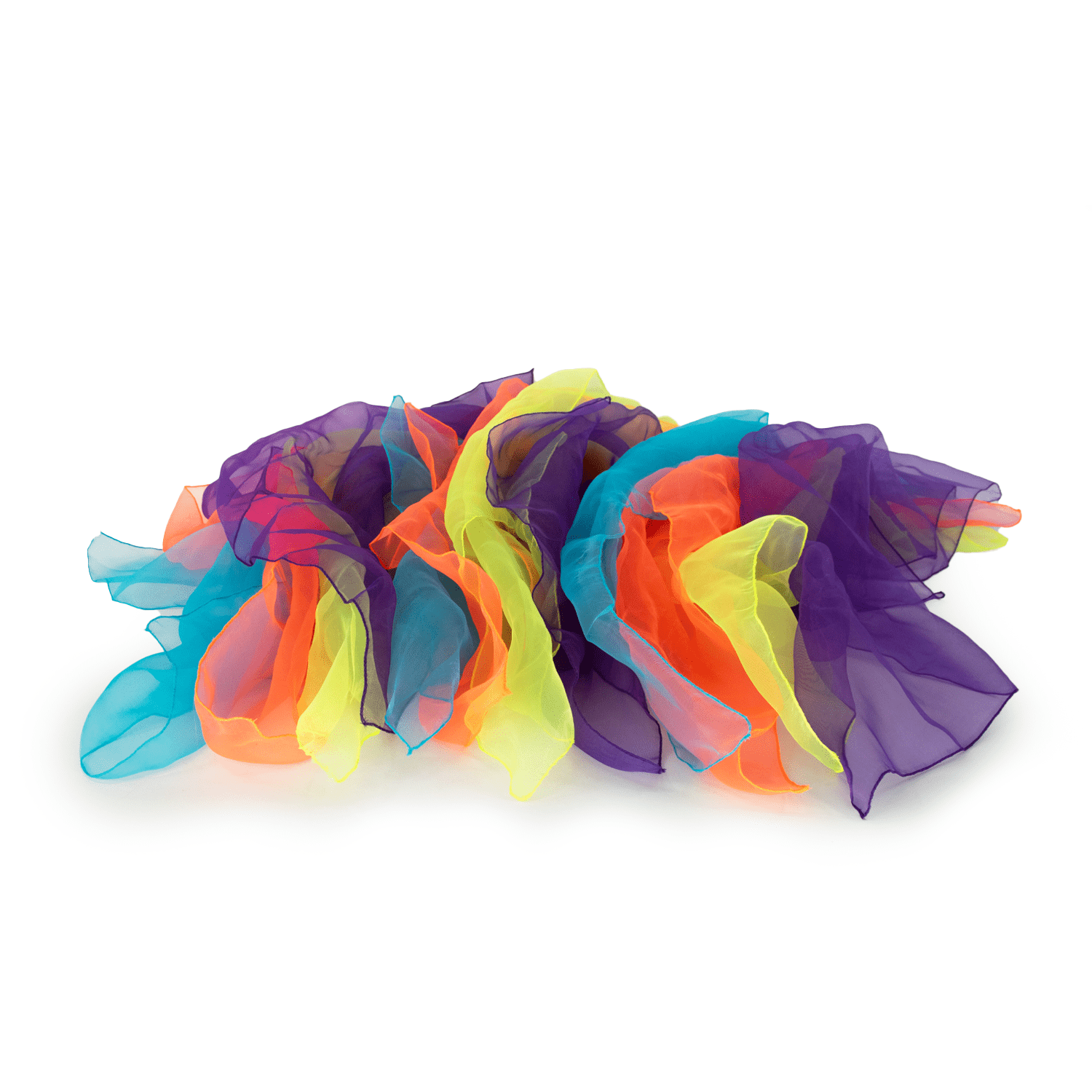 12 Kawanyo Jonglier- und Tanztücher FLUO 65x65cm