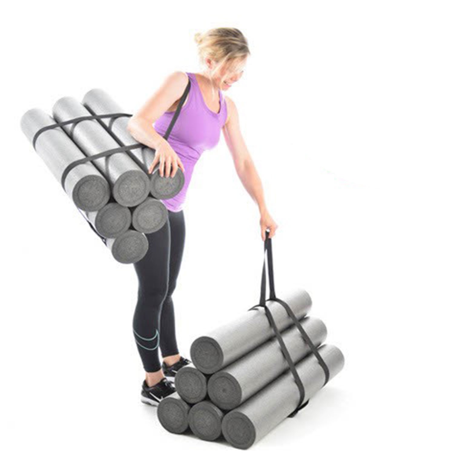 12 Kawanyo Yoga- & Pilatesrollen 90cm mit 2 Tragegurten 12 Kawanyo Yoga- & Pilatesrollen 90cm mit 2 Tragegurten