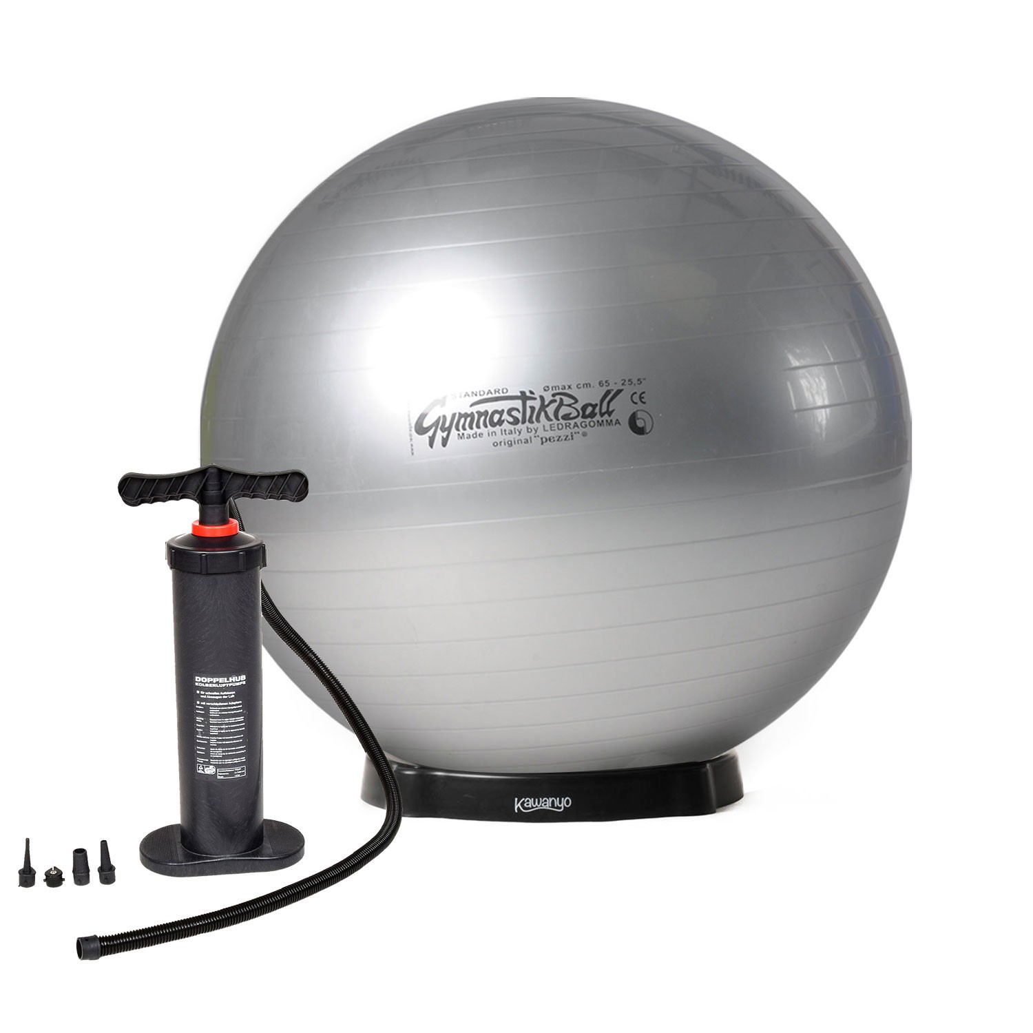 Original Pezziball STANDARD m. Standpumpe und Ballschale Original Pezziball STANDARD m. Standpumpe und Ballschale