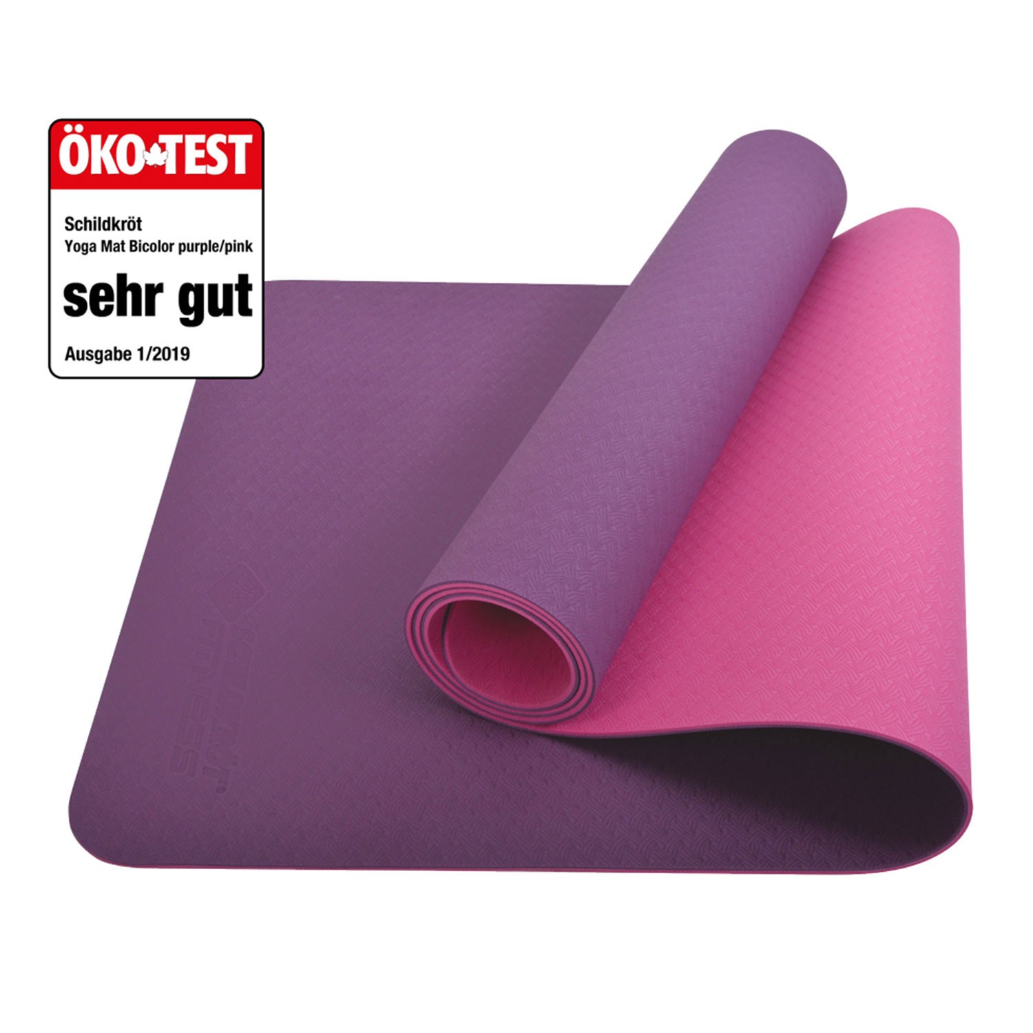 TPE Gymnastik- & Yogamatte  BICOLOR m. Tasche 183x61x0,4cm