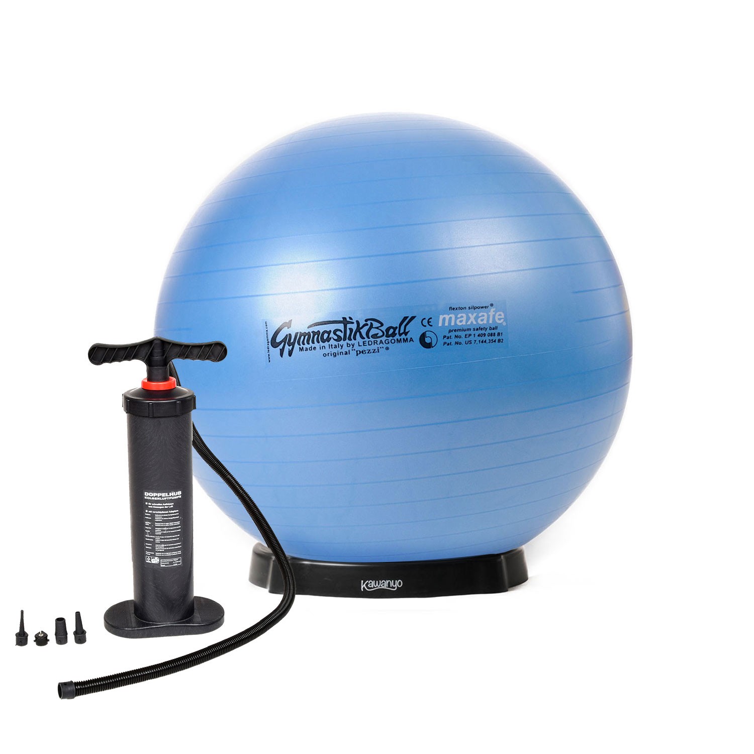Original Pezzi® Gymnastikball MAXAFE m. Standpumpe u. Ballschale Original Pezzi® Gymnastikball MAXAFE m. Standpumpe u. Ballschale