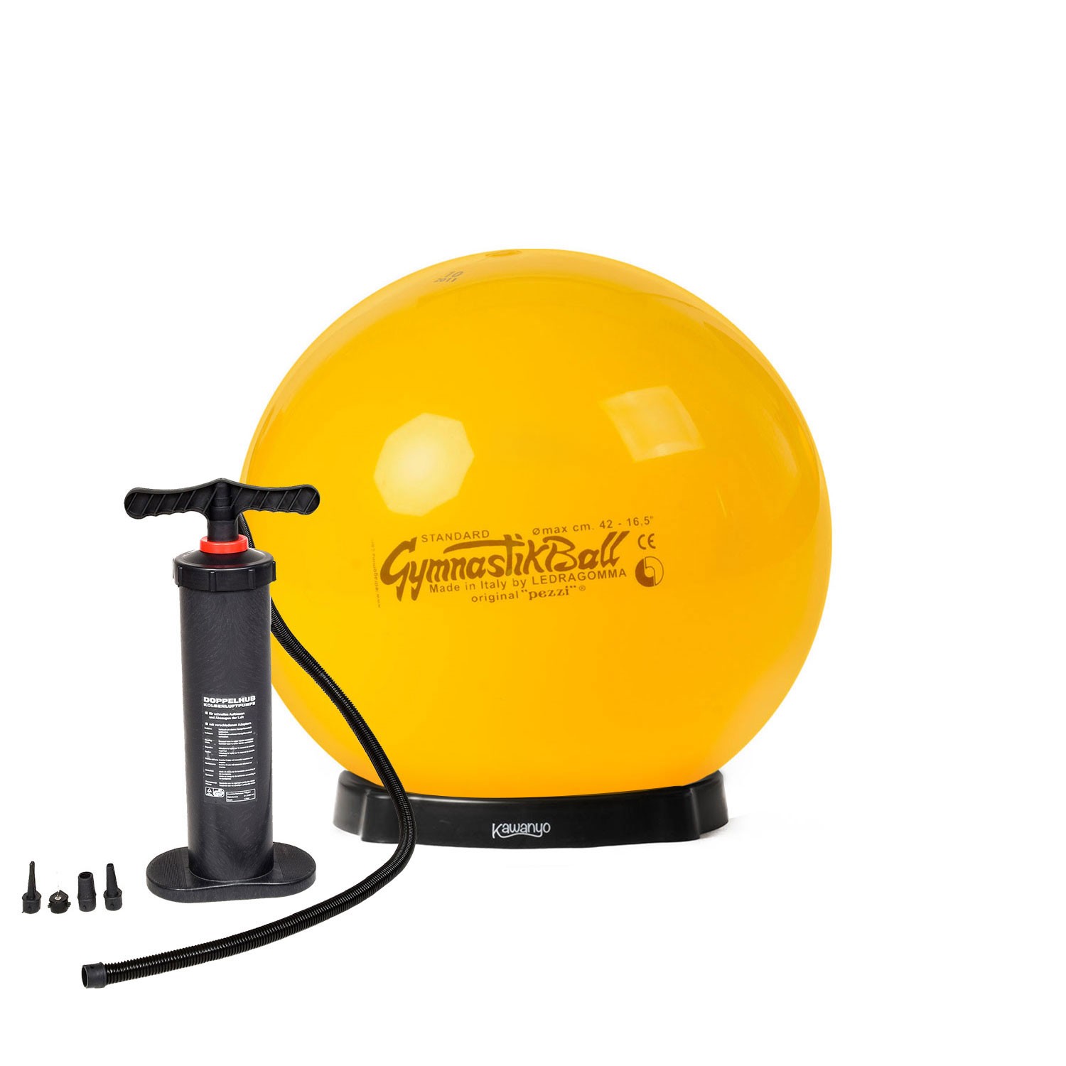 Original Pezziball STANDARD m. Standpumpe und Ballschale Original Pezziball STANDARD m. Standpumpe und Ballschale