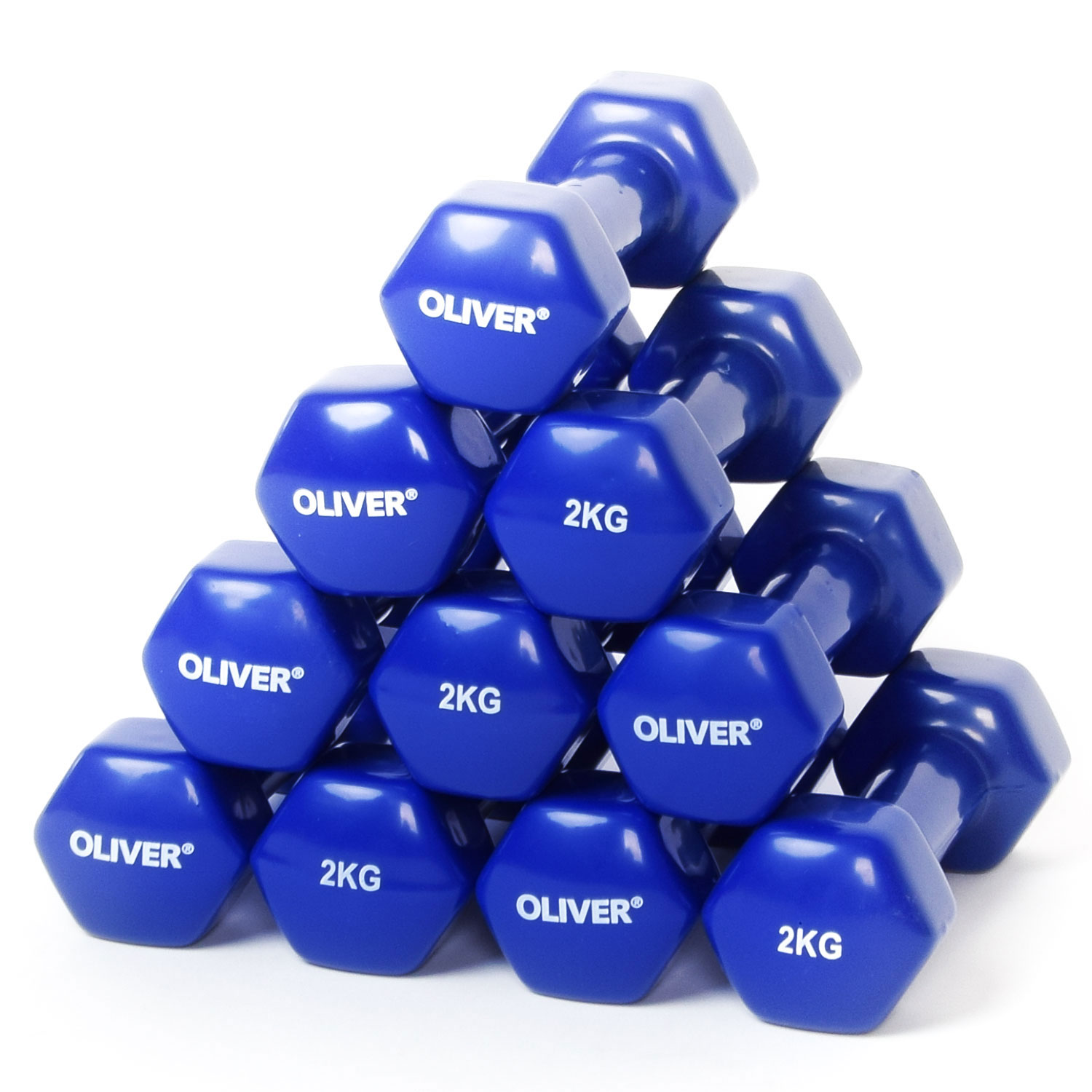 10x Oliver Vinyl Hantel zu je 2.0 kg 10x Oliver Vinyl Hantel zu je 2.0 kg