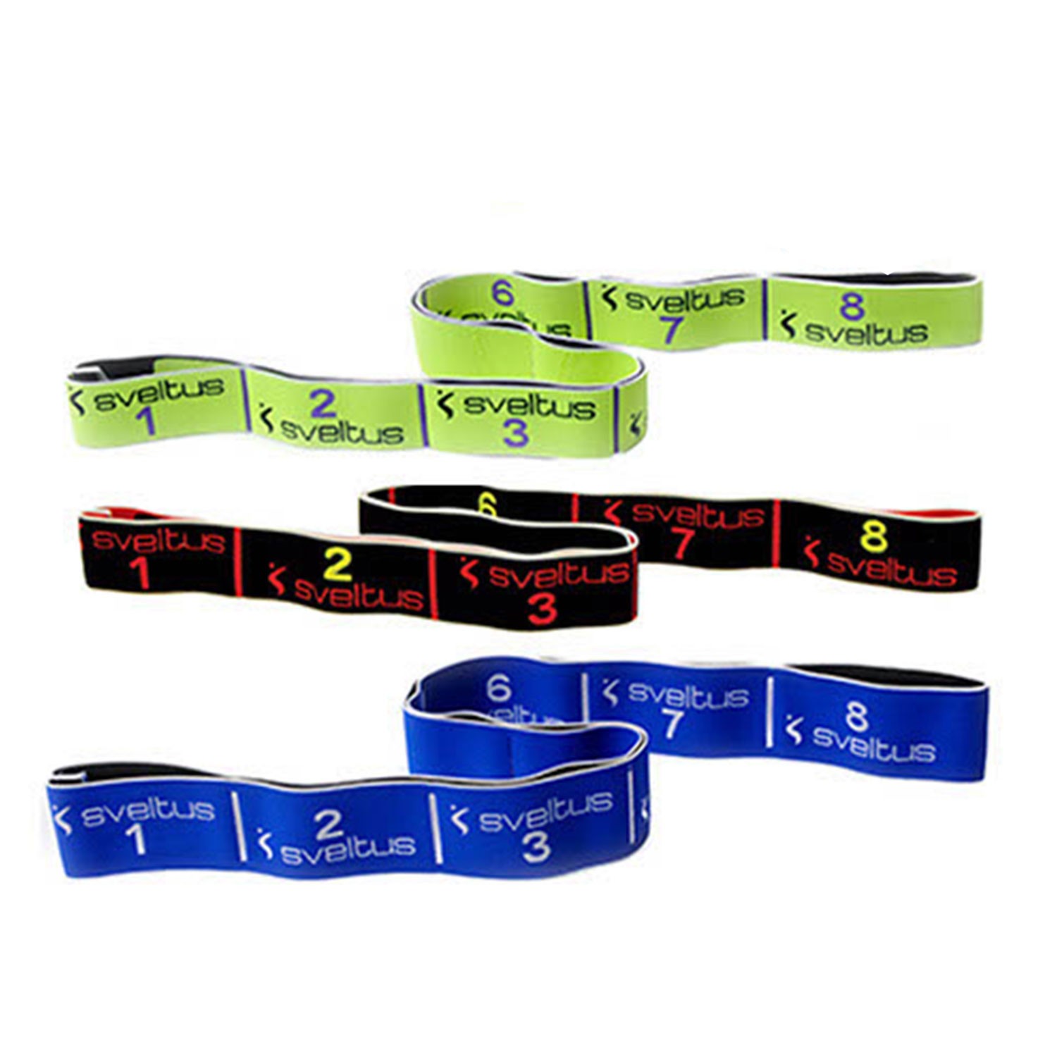 Sveltus elastic band combination with 3 different strengths Sveltus elastic band combination with 3 different strengths
