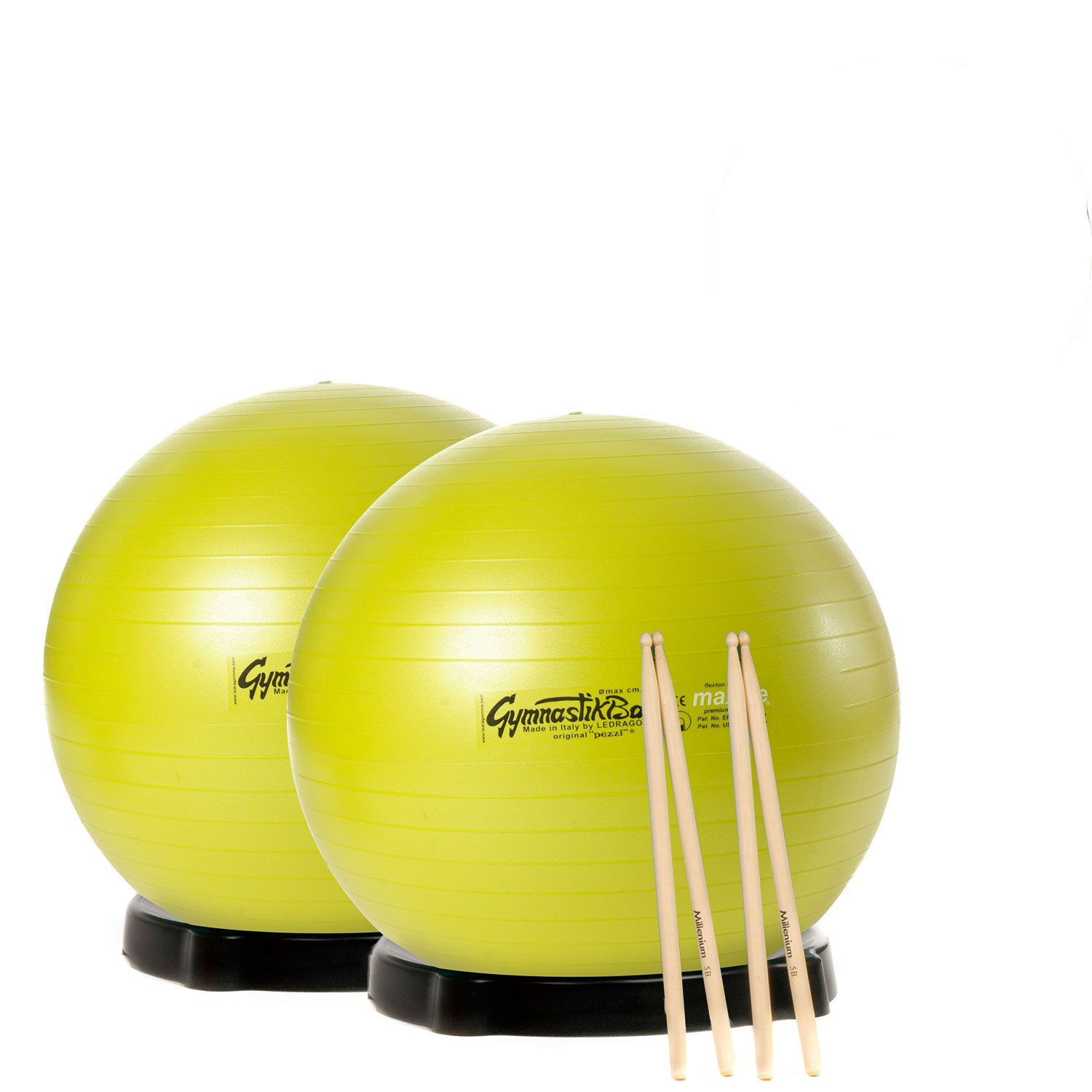 Original Pezzi MAXAFE 2x Drum it m. Ballschalen, Drum Sticks (65cm) Original Pezzi MAXAFE 2x Drum it m. Ballschalen, Drum Sticks (65cm)