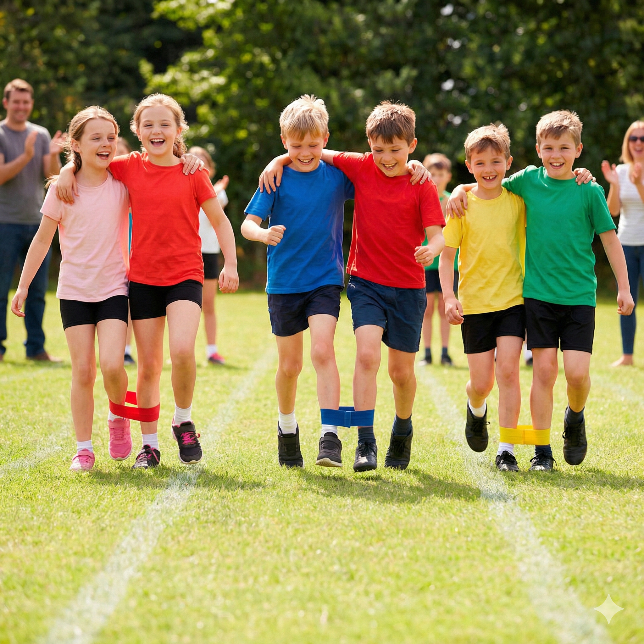 Kawanyo 6er Set Verbindungsbänder für Drei-Bein-Lauf