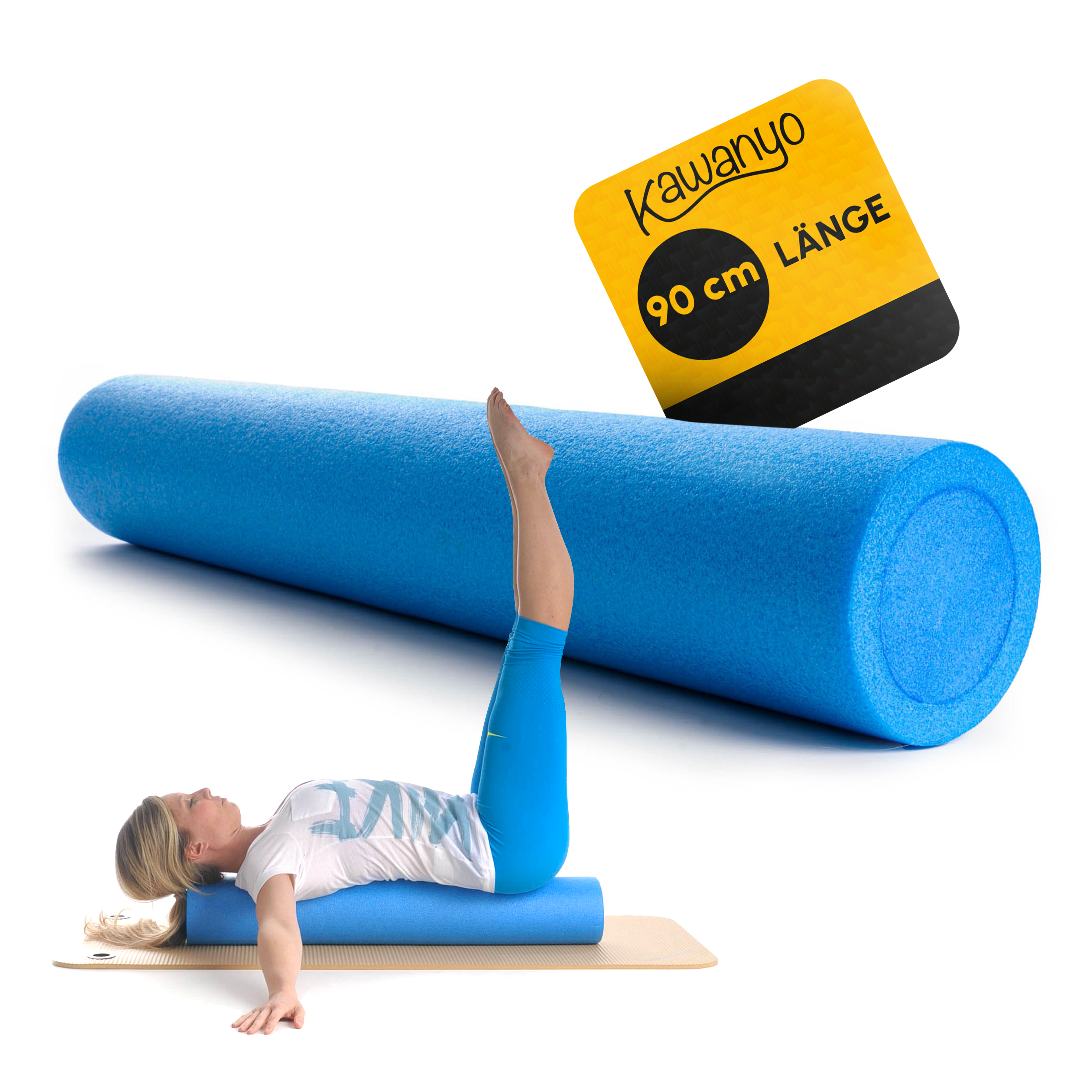 Kawanyo Yoga- & Pilatesrolle 90 cm – Balance & Faszien Kawanyo Yoga- & Pilatesrolle 90 cm – Balance & Faszien
