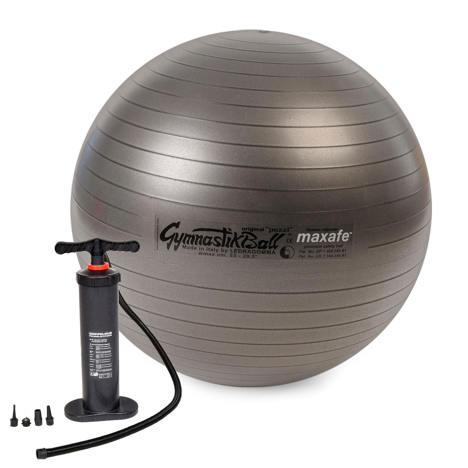 Gymnastikball zur Rehabilitation und Fitnessübungen, 75 cm, grau