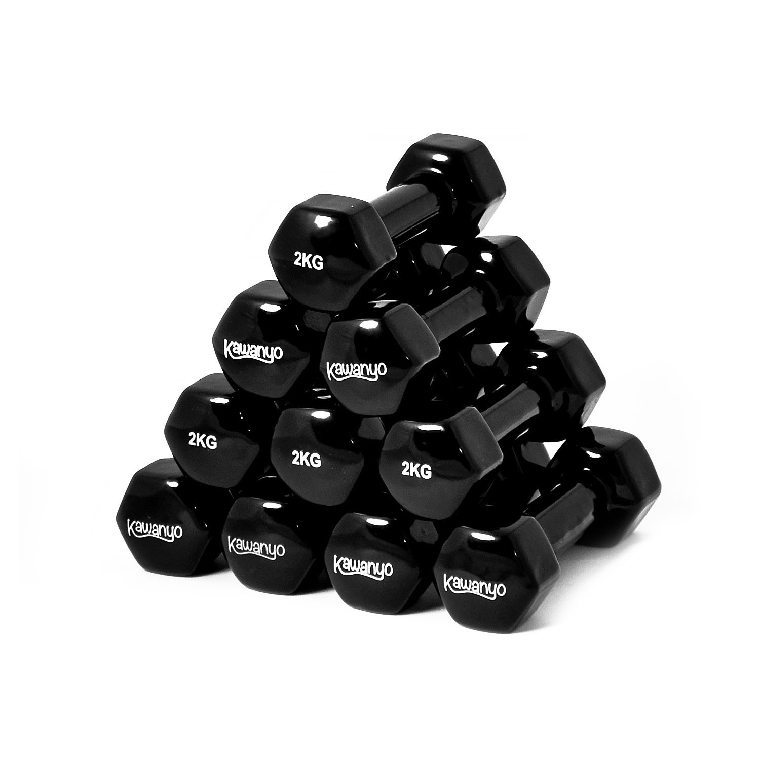 Kawanyo 5 Paar Vinyl Hantel, 2.0kg Kawanyo 5 Paar Vinyl Hantel, 2.0kg