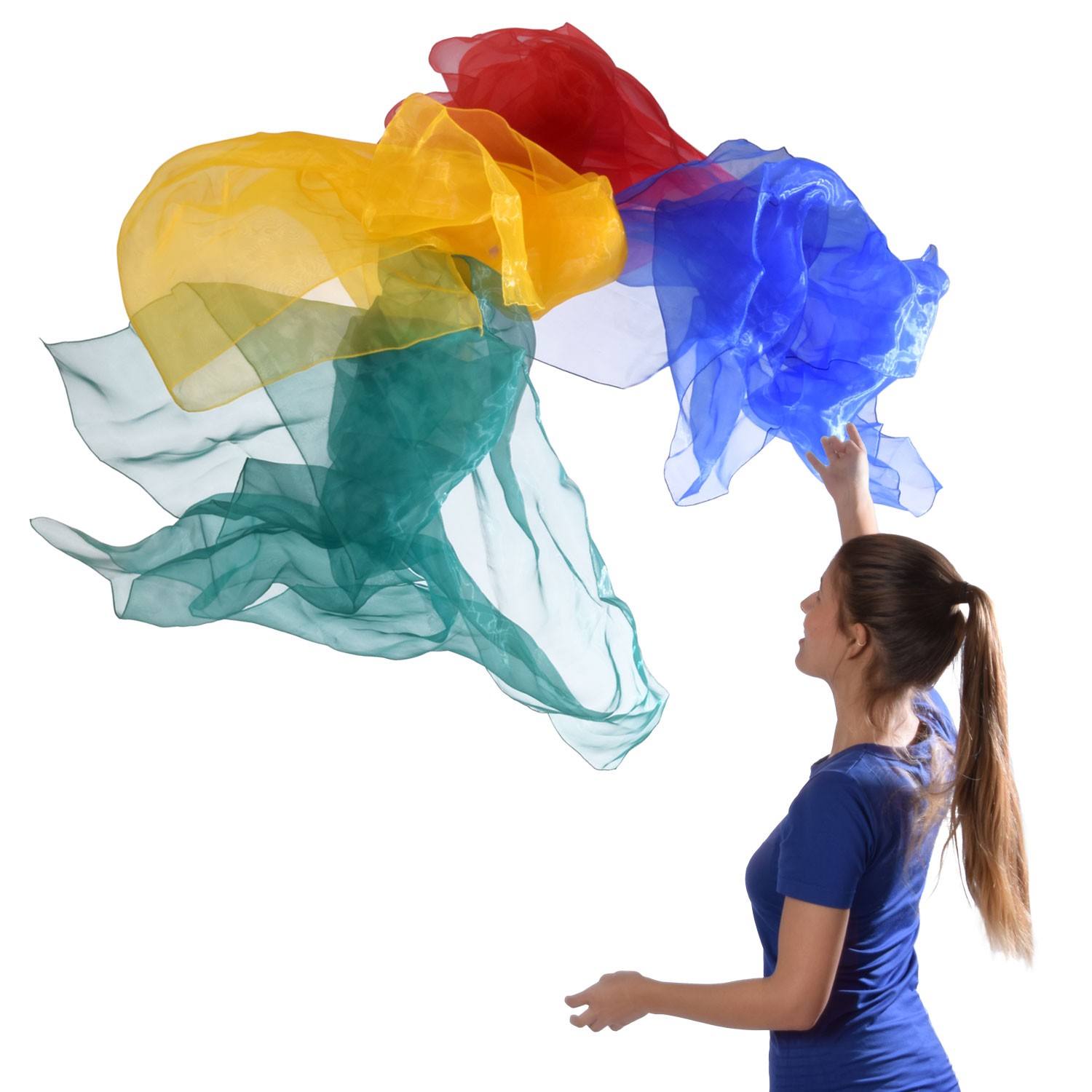 4 Kawanyo Jonglier- und Tanztücher BASIC, 65x65cm