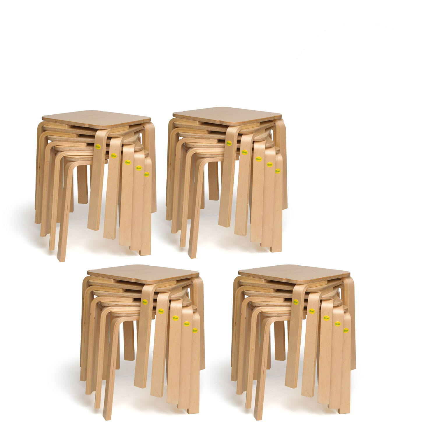 Image of 20x Erzi Hocker 25 aus Formholz - stapelbar