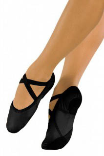 Ballettschläppchen - Leder - Spandex (Gr. 33.5)