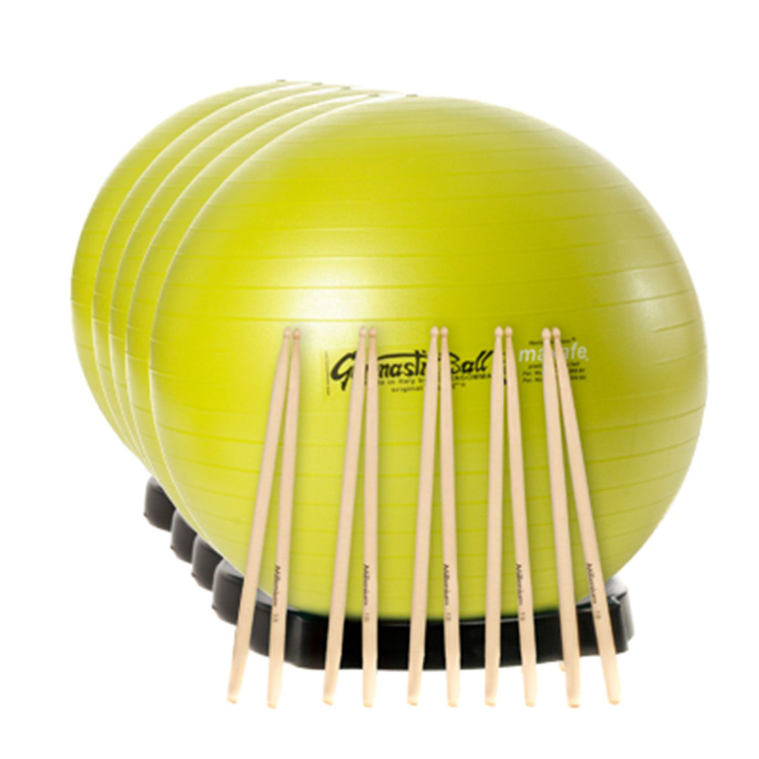 Drums Mid Kombi: 5x Original Pezzi® Ball MAXAFE 75cm, Ballschale & Sticks