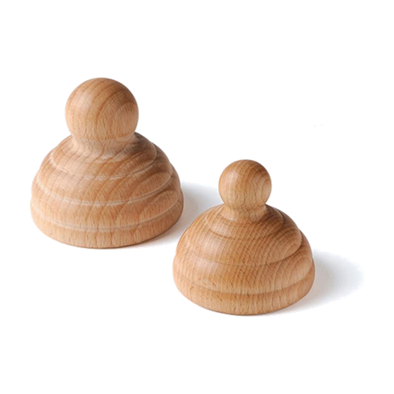 Erzi Woodroll Trigger 2er-Set – Punktuelle Massage-Kegel aus Naturholz