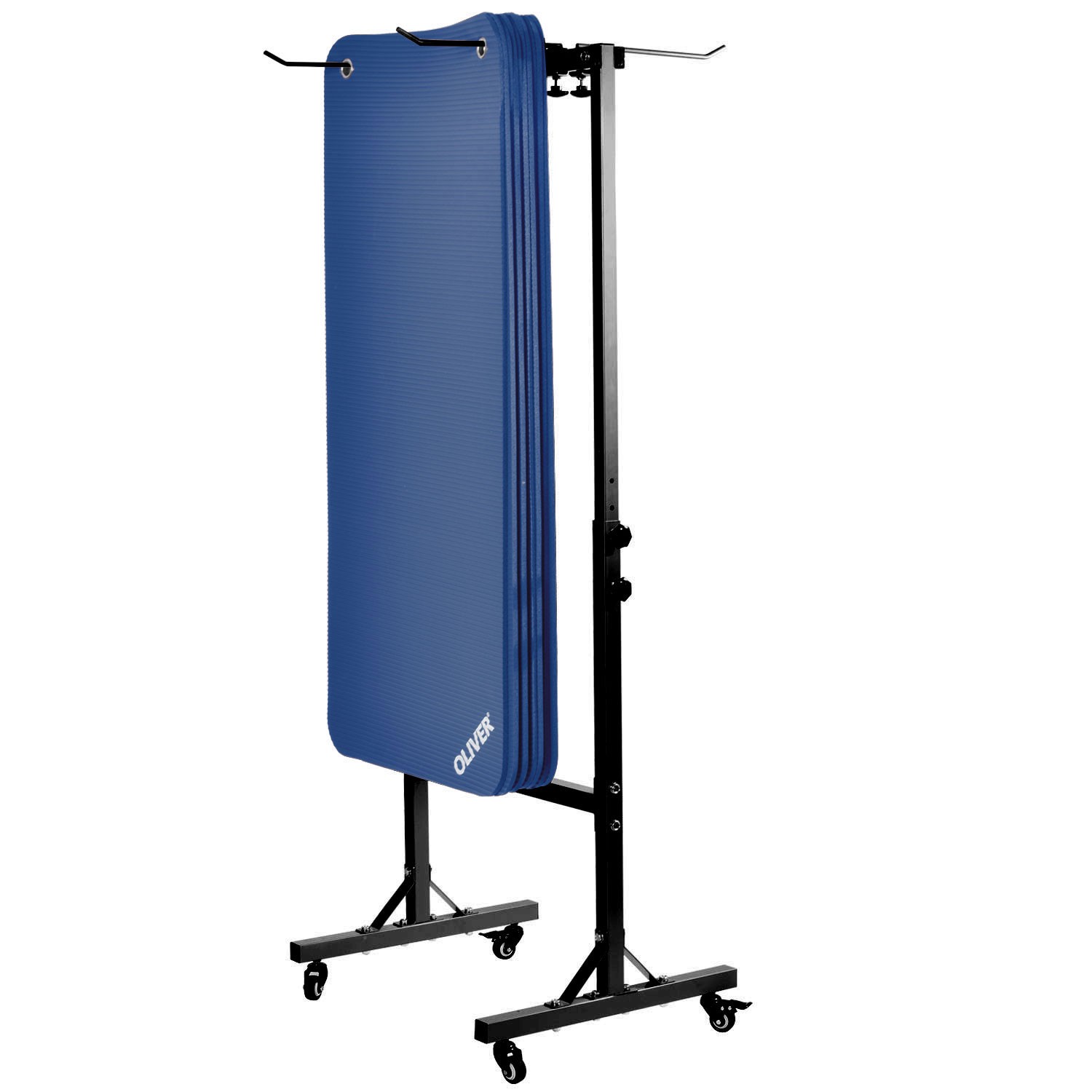 10x Oliver Gymnastikmatte (140x60x1cm) m. Transportwagen