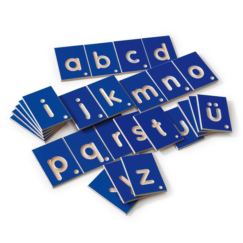 Erzi Lernspiel Kleinbuchstaben, 29 Teile