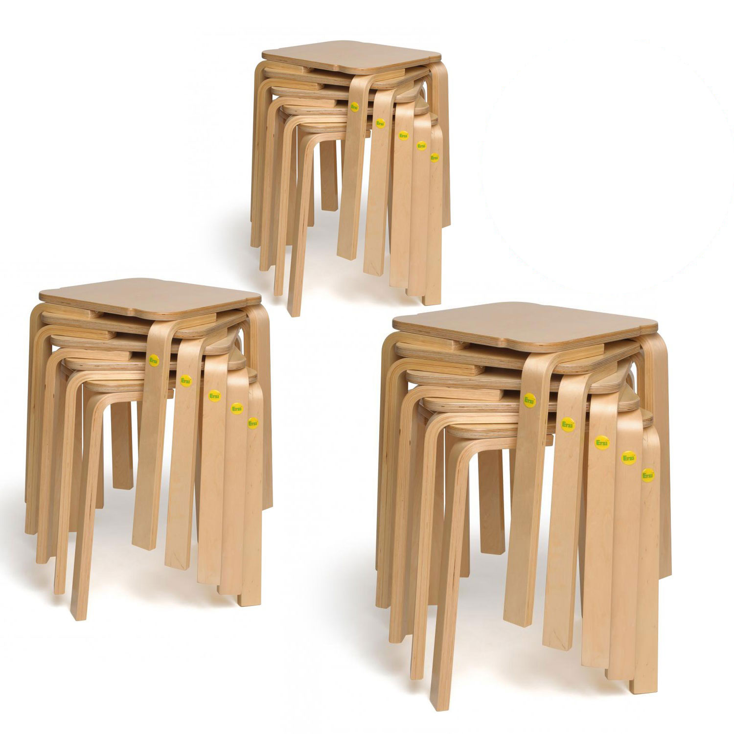 Image of 15x Erzi Hocker 48 aus Formholz stapelbar