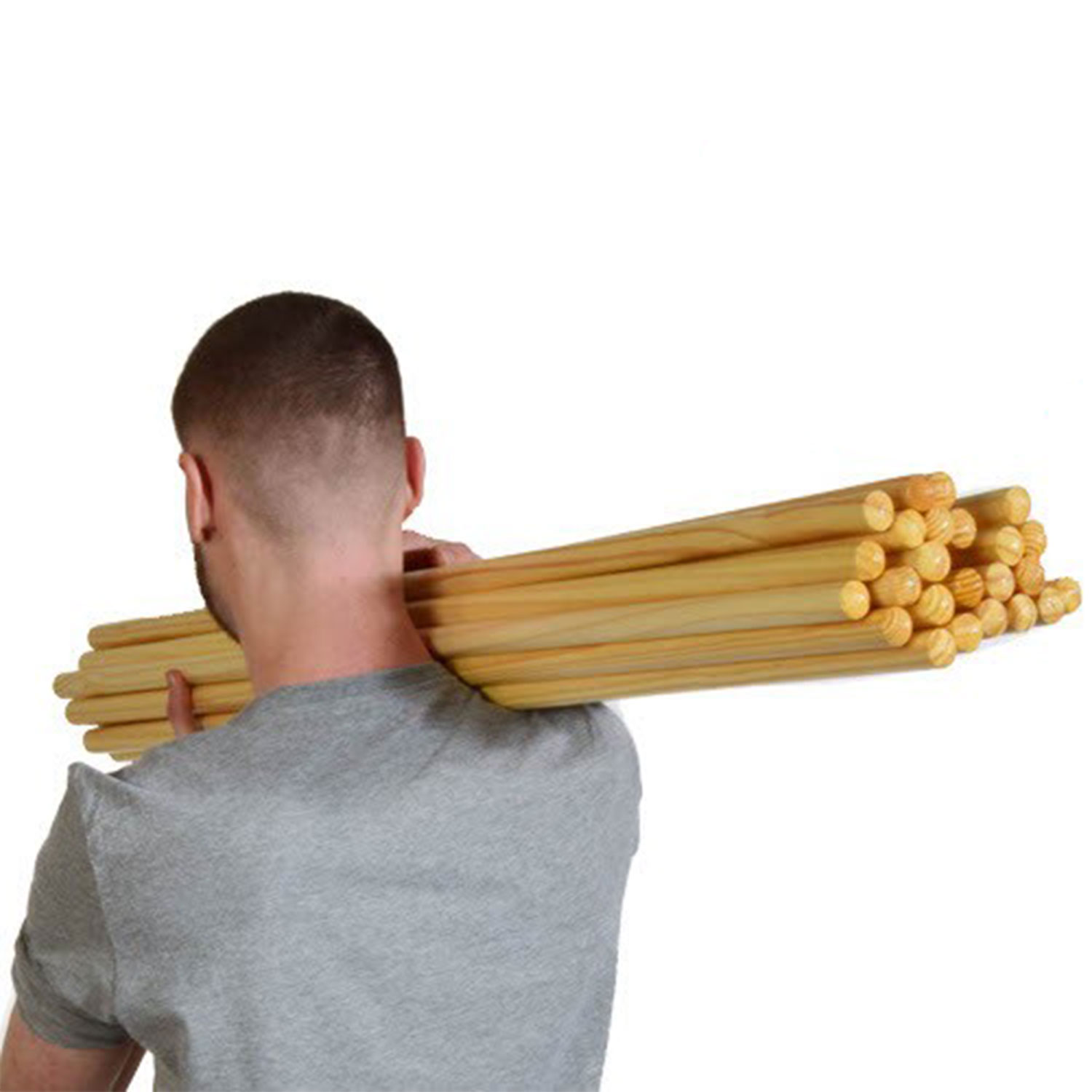 Kawanyo wooden round stick 100cm, savings pack of 25 Kawanyo wooden round stick 100cm, savings pack of 25