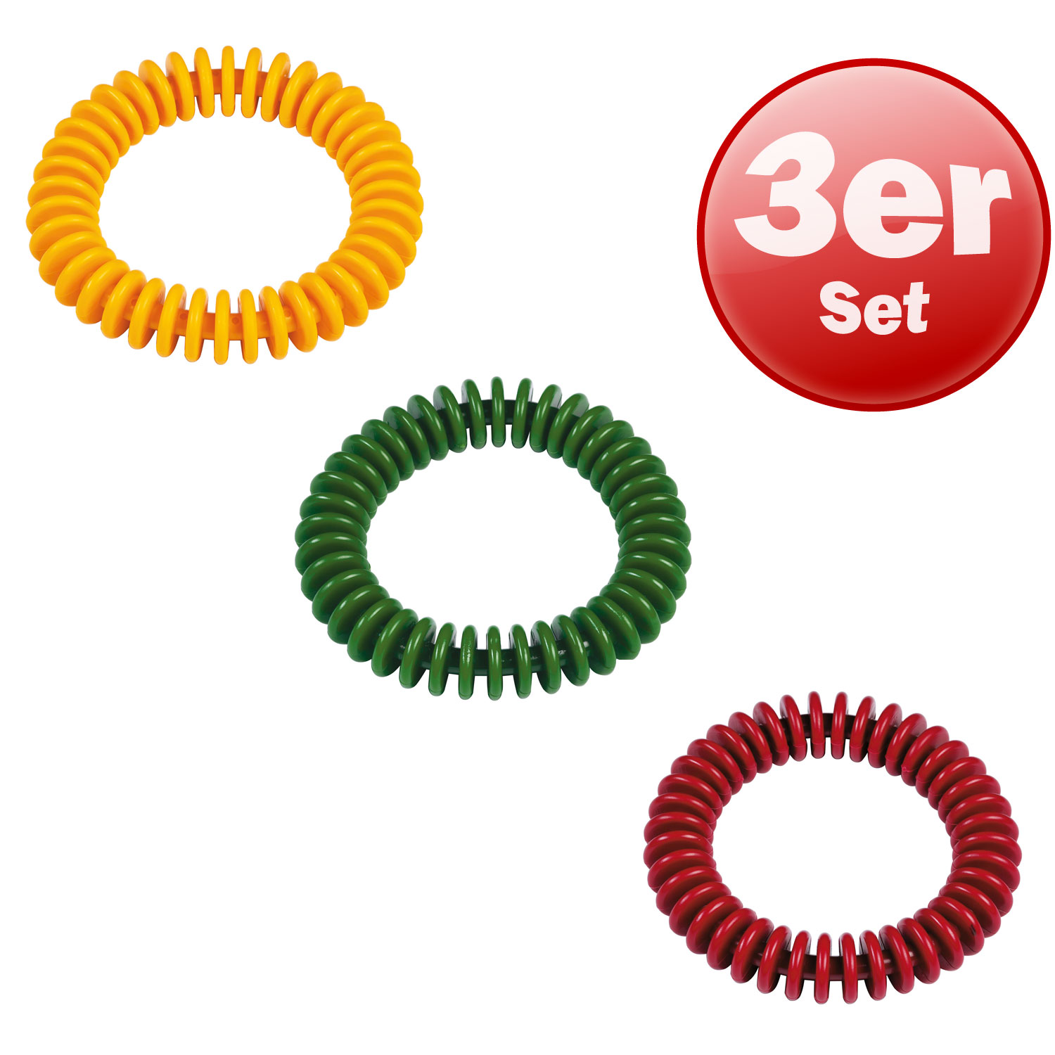 3er Set Tauchringe mit Lamellen, 15 cm