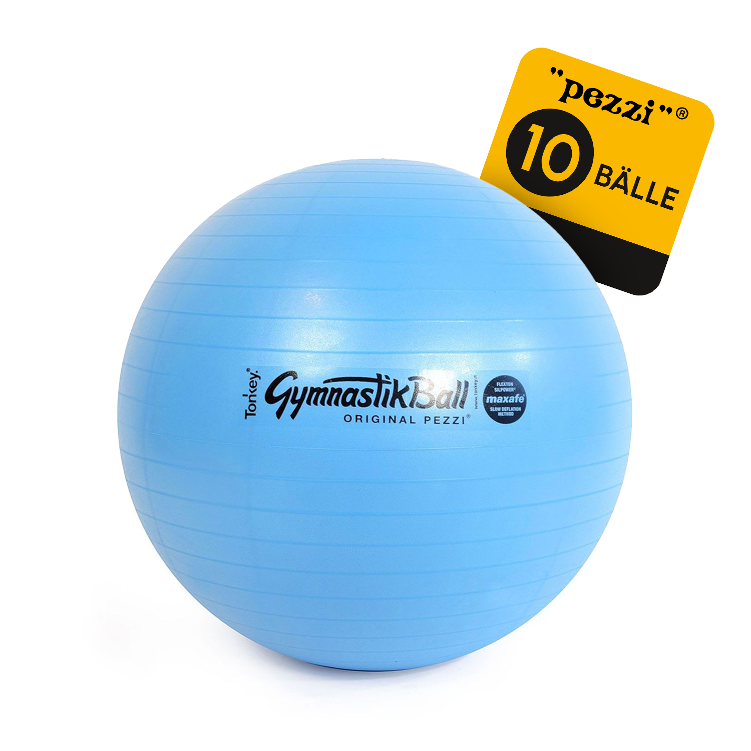 4250514796869 - 10 Original Pezzi® Gymnastikball MAXAFE - platzsicher