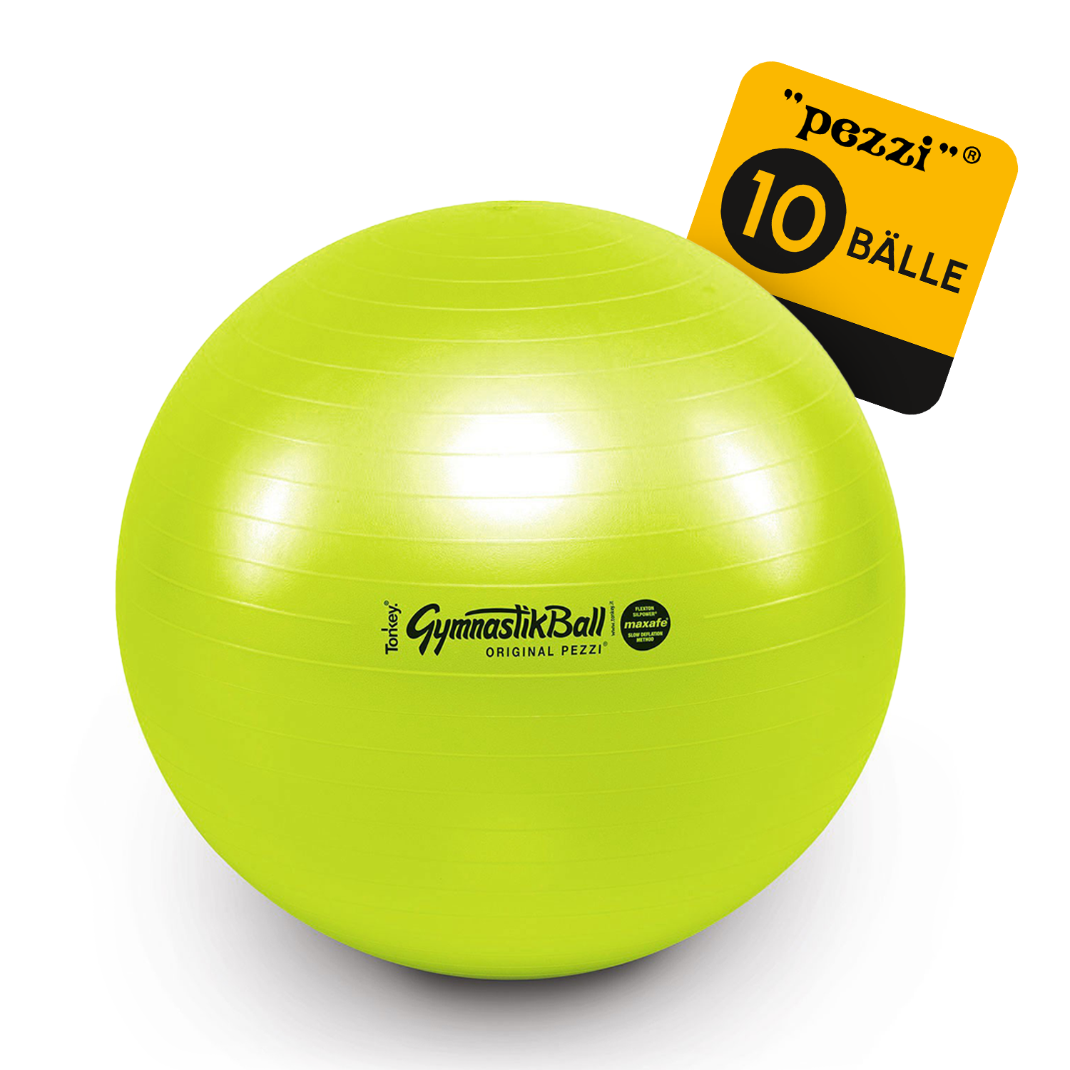 10 Original Pezzi® Gymnastikball MAXAFE - platzsicher