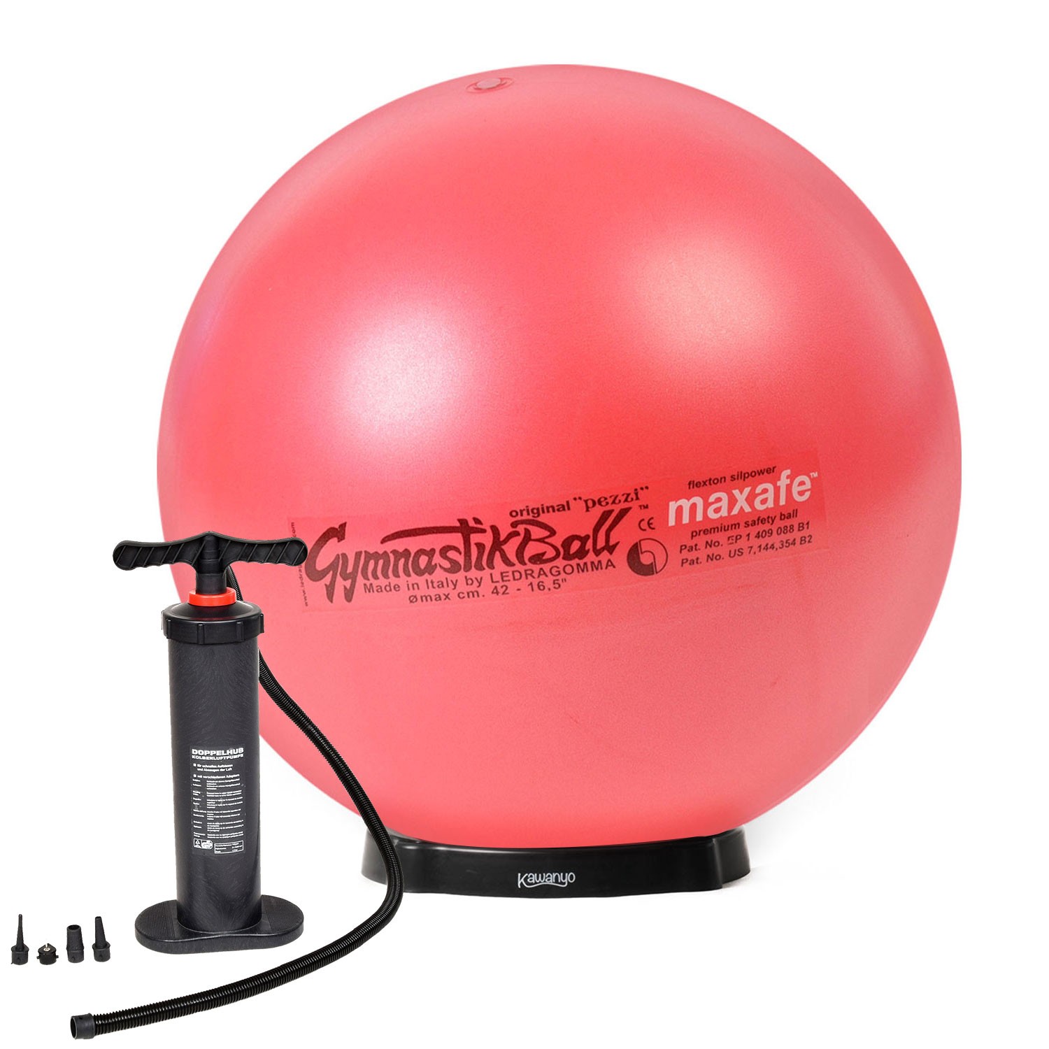 Original Pezzi® Gymnastikball MAXAFE m. Standpumpe u. Ballschale Original Pezzi® Gymnastikball MAXAFE m. Standpumpe u. Ballschale