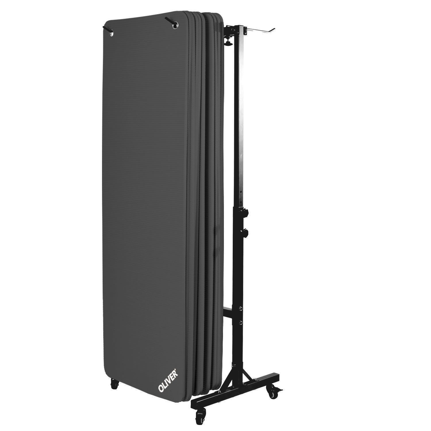 10x OLIVER gymnastics mat 180+ (180x60x1.5cm) with transport trolley 10x OLIVER gymnastics mat 180+ (180x60x1.5cm) with transport trolley