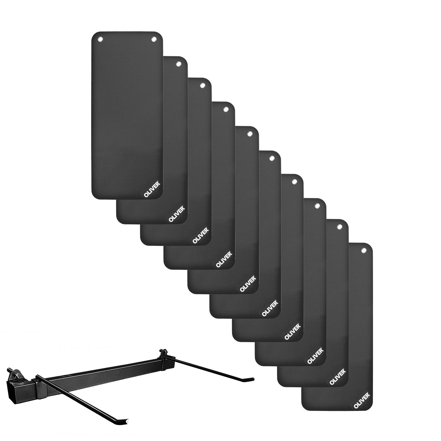 10x Oliver Gymnastikmatte (140x60x1.5cm) m. Wandhalter