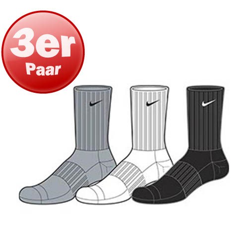 Nike 3er Pack Sport Crew, classic (Gr. 38-42)