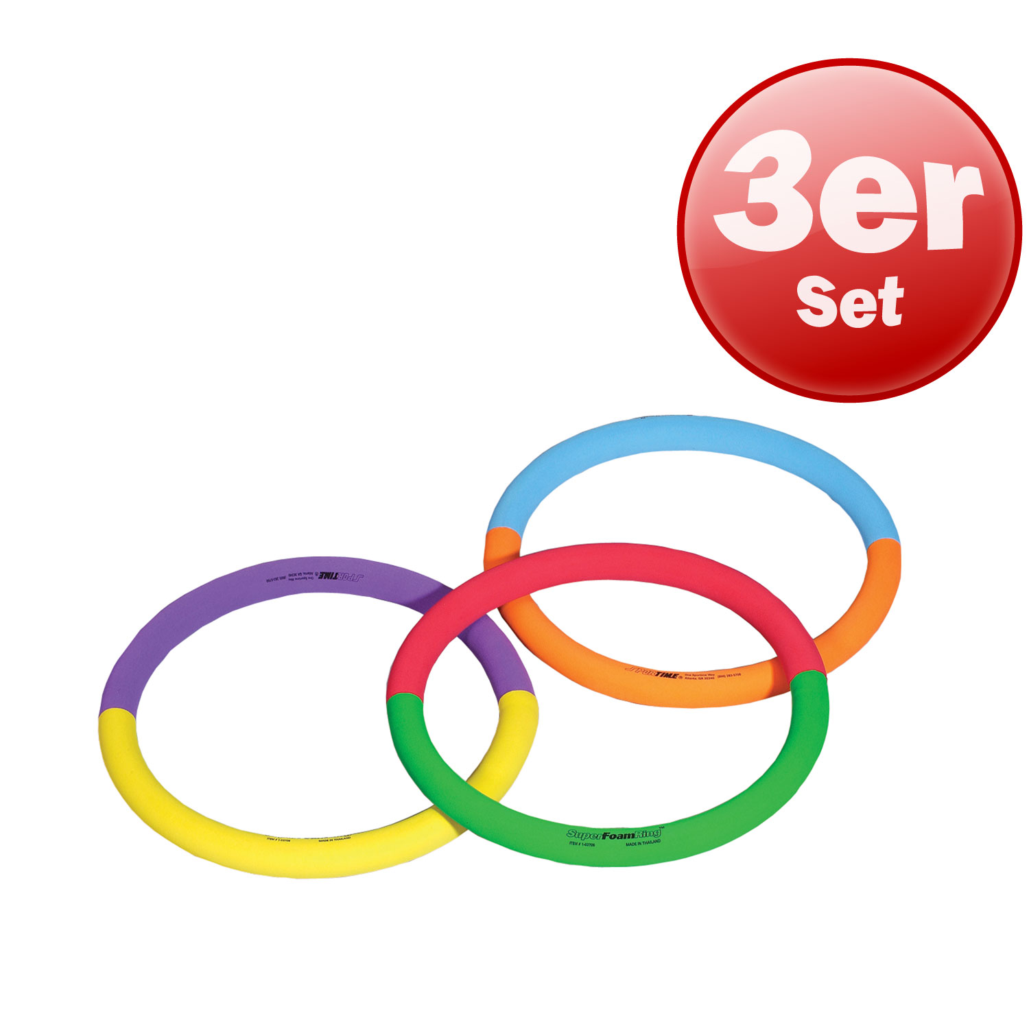 Spordas Super Foam Ringz, 35.5cm Ø - 3er Set