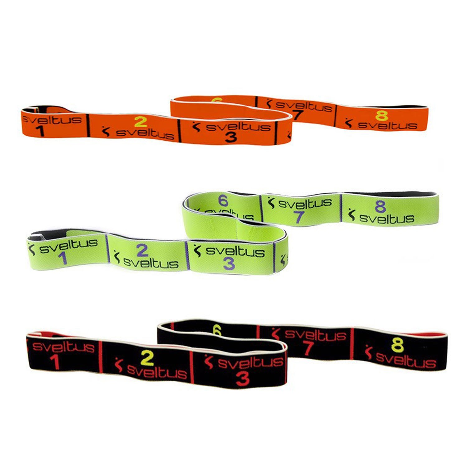Sveltus elastic band combination with 3 different thicknesses Sveltus elastic band combination with 3 different thicknesses