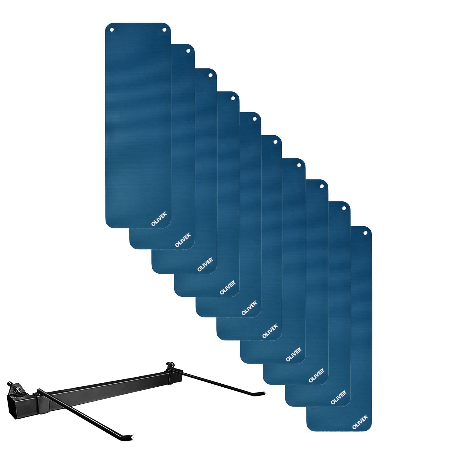 10x Oliver Gymnastikmatte m. Ösen u. Wandhalterung 180 x 60 x 1 cm 10x Oliver Gymnastikmatte m. Ösen u. Wandhalterung 180 x 60 x 1 cm
