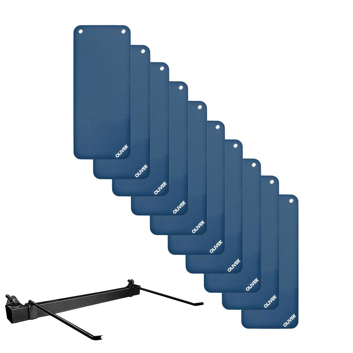 10x Oliver Gymnastikmatte (140x60x1.5cm) m. Wandhalter