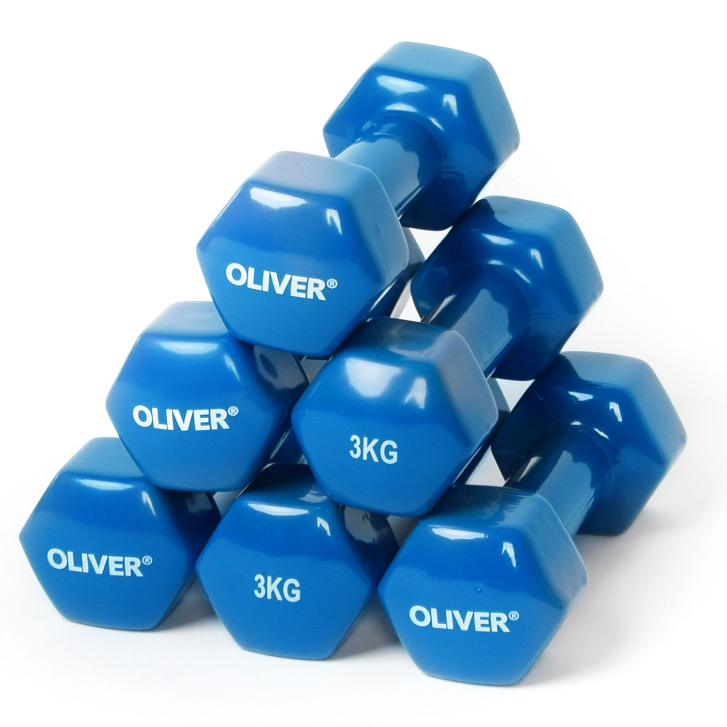 6x Oliver Vinyl Hantel zu je 3.0 kg 6x Oliver Vinyl Hantel zu je 3.0 kg