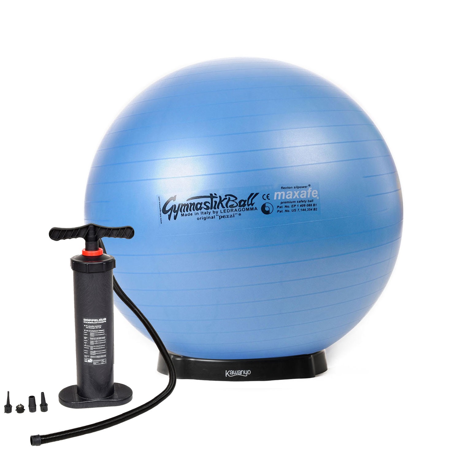 Original Pezzi® Gymnastikball MAXAFE m. Standpumpe u. Ballschale Original Pezzi® Gymnastikball MAXAFE m. Standpumpe u. Ballschale
