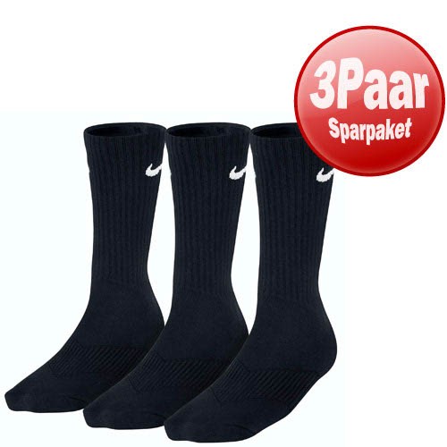 Nike 3er Pack Yth Ctn Cush Crew W/Moist (Gr. 27-35)