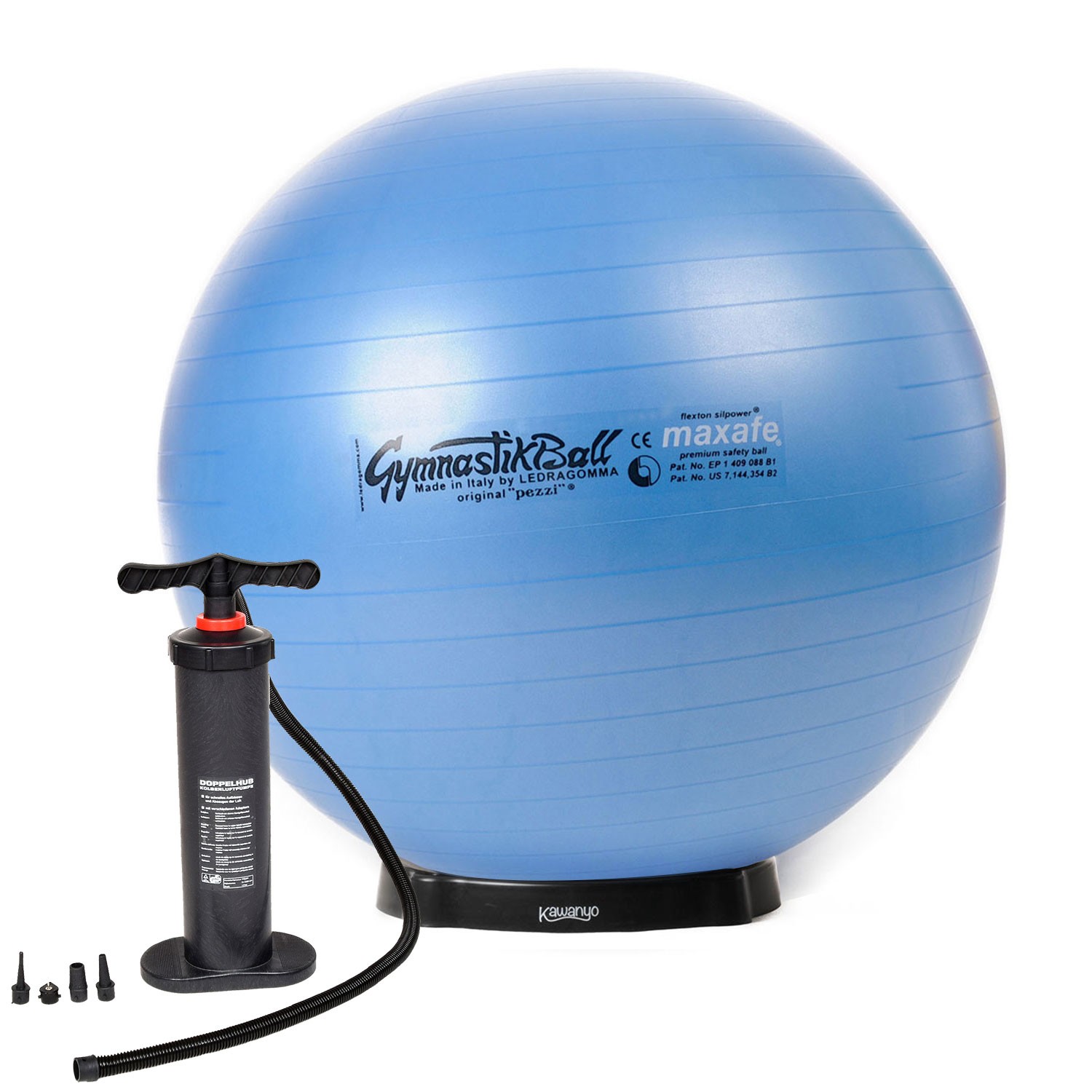 Original Pezzi® Gymnastikball MAXAFE m. Standpumpe u. Ballschale Original Pezzi® Gymnastikball MAXAFE m. Standpumpe u. Ballschale